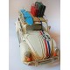 Μπεζ Μεταλλικό Vintage Αυτοκίνητο Με Βαλίτσες