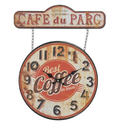 Μεταλλικό Ρολόι Τοίχου "Coffee"